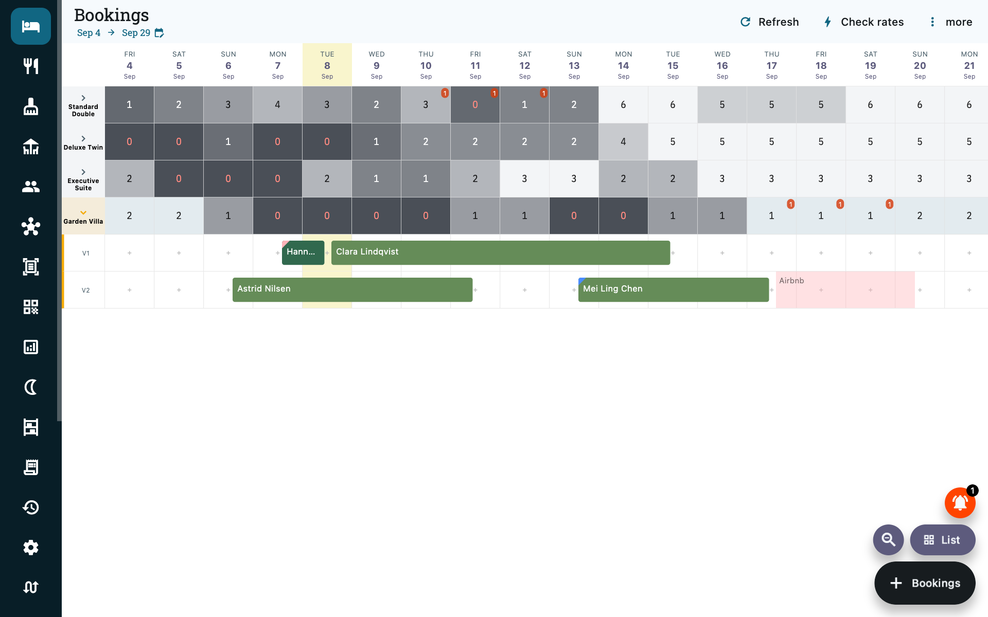 OTA Block on the calendar