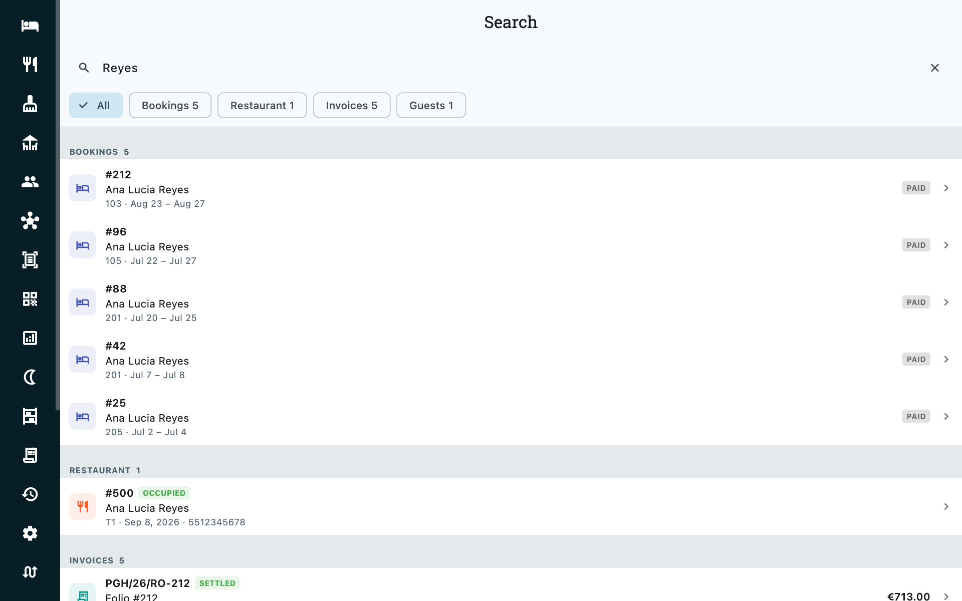 Search results
